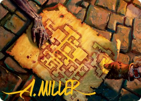 Dungeon Map Art Card (Gold-Stamped Signature) [Dungeons & Dragons: Adventures in the Forgotten Realms Art Series] | Good Games Adelaide SA