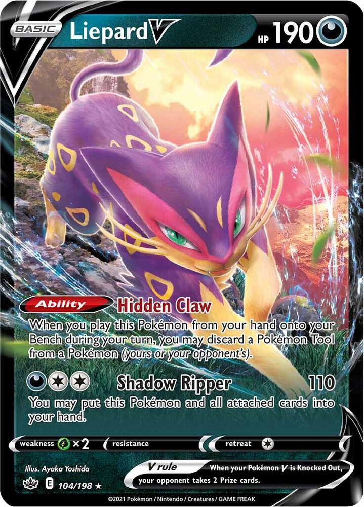 Liepard V 104/198 (SWSH06: Chilling Reign)  - Holofoil | Good Games Adelaide SA