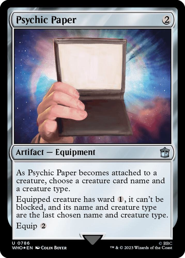 Psychic Paper 786 (Universes Beyond: Doctor Who)  - Foil | Good Games Adelaide SA
