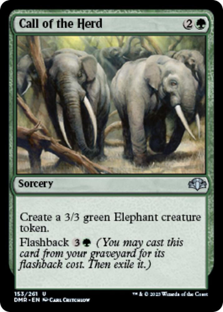 Call of the Herd 153 (Dominaria Remastered)  - Foil | Good Games Adelaide SA
