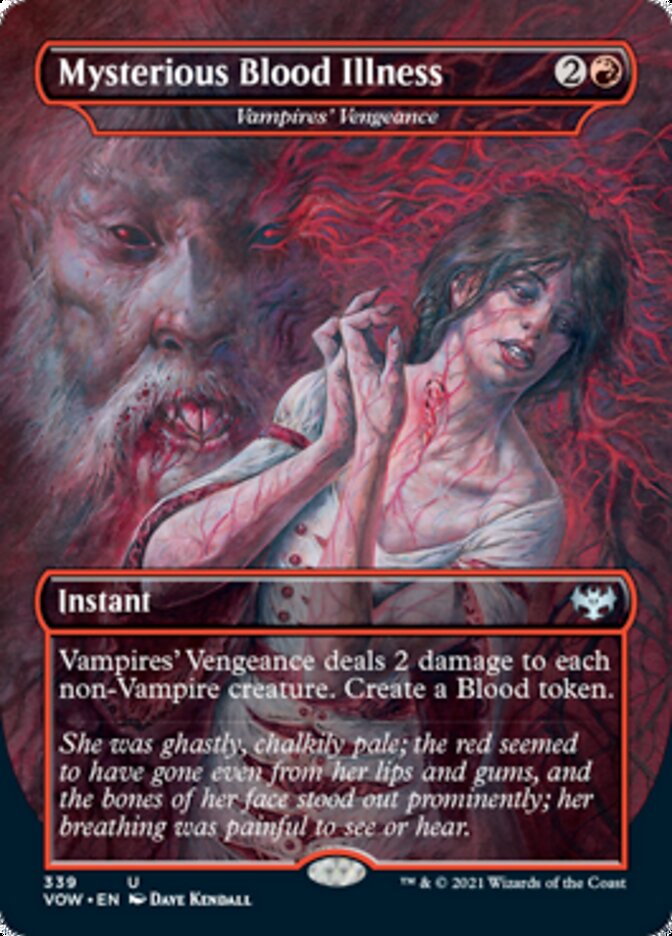 Mysterious Blood Illness - Vampires' Vengeance (Borderless) (Dracula Series) [Innistrad: Crimson Vow] | Good Games Adelaide SA