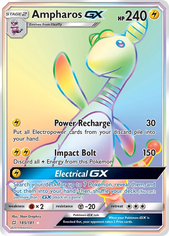 Ampharos GX Secret 185/181 (SM - Team Up)  - Holofoil | Good Games Adelaide SA