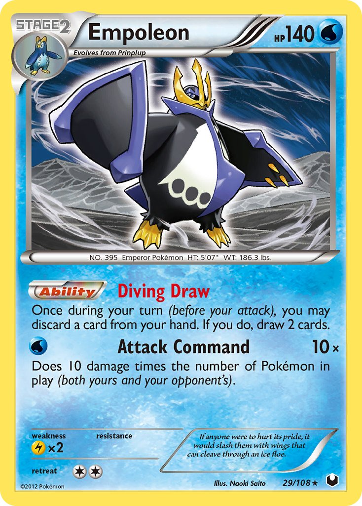 Empoleon (29/108) (Battle Arena Deck Exclusive) (Theme Deck Exclusive) [Black & White: Dark Explorers] | Good Games Adelaide SA