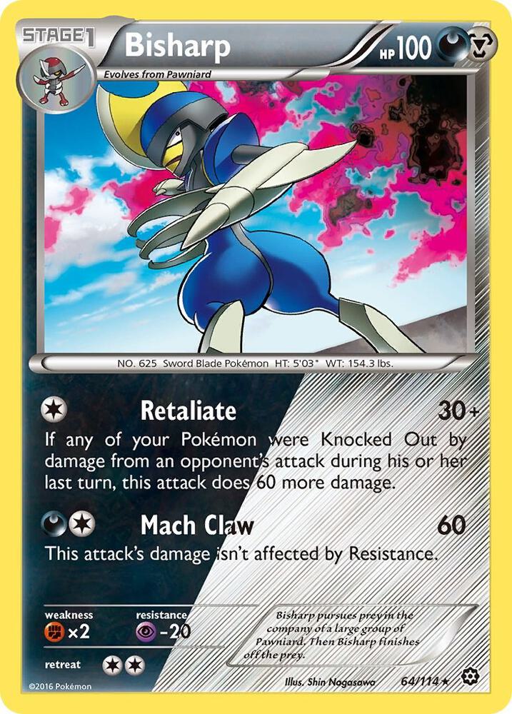 Bisharp 64/114 (XY - Steam Siege)  - Holofoil | Good Games Adelaide SA