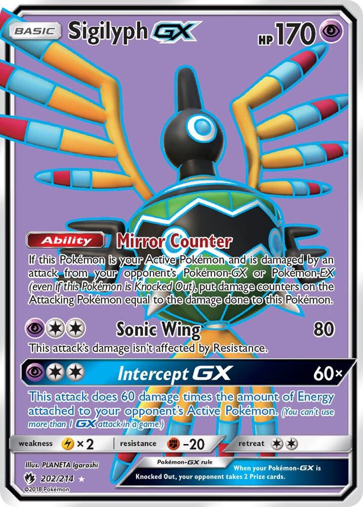 Sigilyph GX Full Art 202/214 (SM - Lost Thunder)  - Holofoil | Good Games Adelaide SA