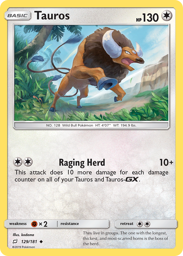 Tauros (129/181) [Sun & Moon: Team Up] | Good Games Adelaide SA