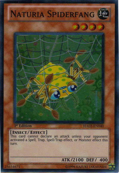 Naturia Spiderfang [HA02-EN040] Super Rare | Good Games Adelaide SA