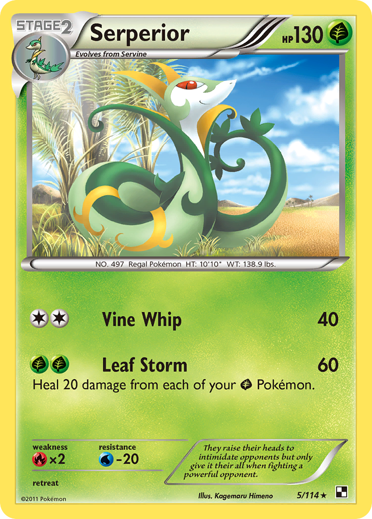 Serperior (5/114) (Green Tornado) (Theme Deck Exclusive) [Black & White: Base Set] | Good Games Adelaide SA