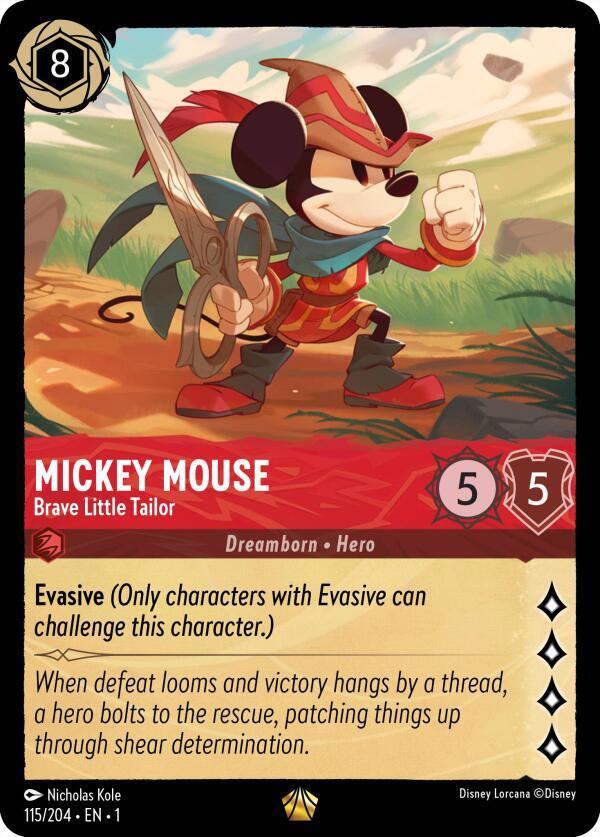 Mickey Mouse Brave Little Tailor 115/204 (The First Chapter)  | Good Games Adelaide SA