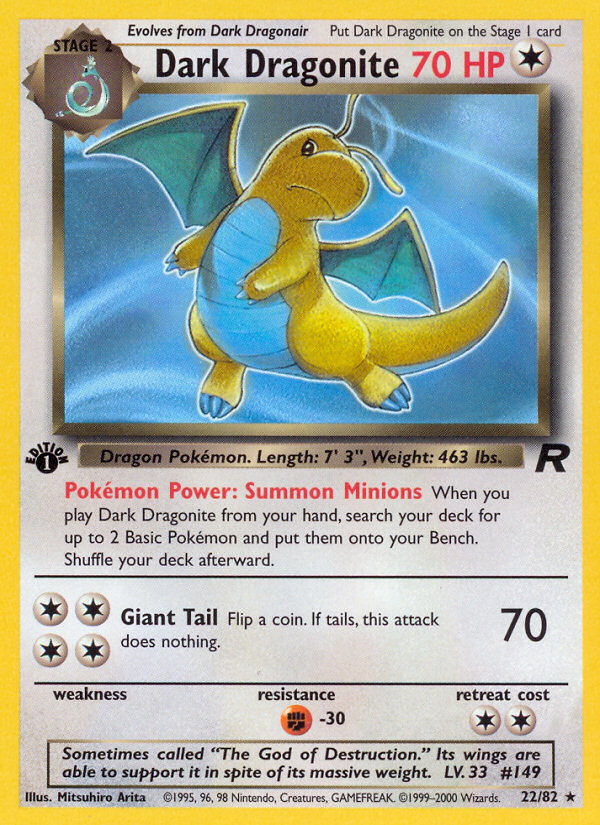 Dark Dragonite (22/82) [Team Rocket 1st Edition] | Good Games Adelaide SA