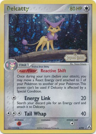 Delcatty (4/92) (Stamped) [EX: Legend Maker] | Good Games Adelaide SA
