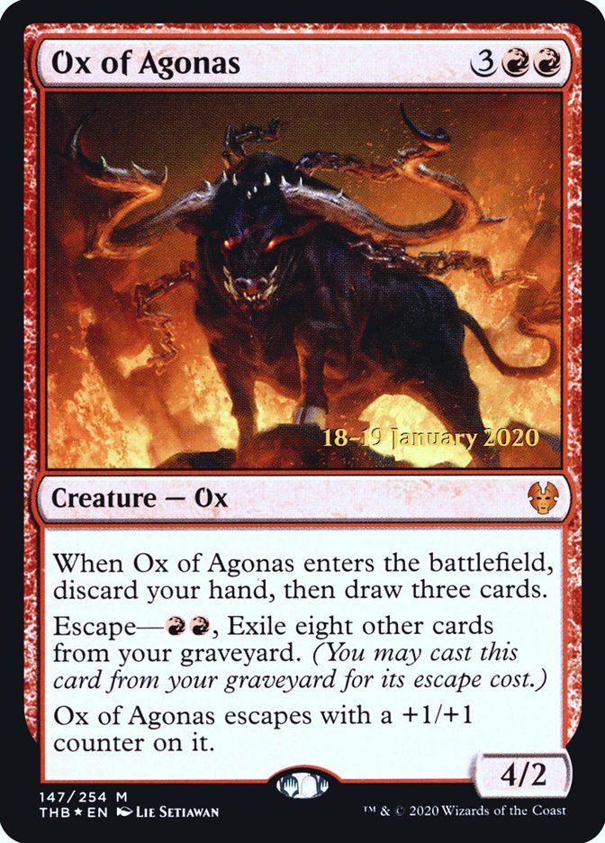 Ox of Agonas [Theros Beyond Death Prerelease Promos] | Good Games Adelaide SA