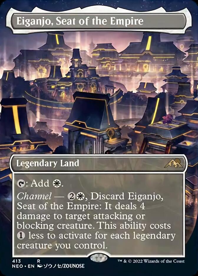 Eiganjo, Seat of the Empire (Borderless Alternate Art) [Kamigawa: Neon Dynasty] | Good Games Adelaide SA