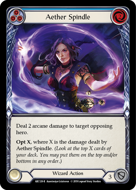 Aether Spindle (Blue) [ARC128-R] 1st Edition Normal | Good Games Adelaide SA