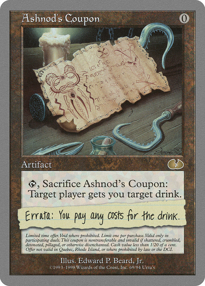 Ashnod's Coupon 69 (Unglued)  | Good Games Adelaide SA