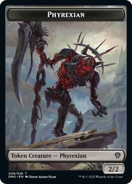 Phyrexian Knight Double Sided Token 8 // 3 (Dominaria United)  - Foil | Good Games Adelaide SA