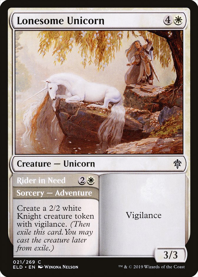 Lonesome Unicorn // Rider in Need 21 (Throne of Eldraine)  | Good Games Adelaide SA