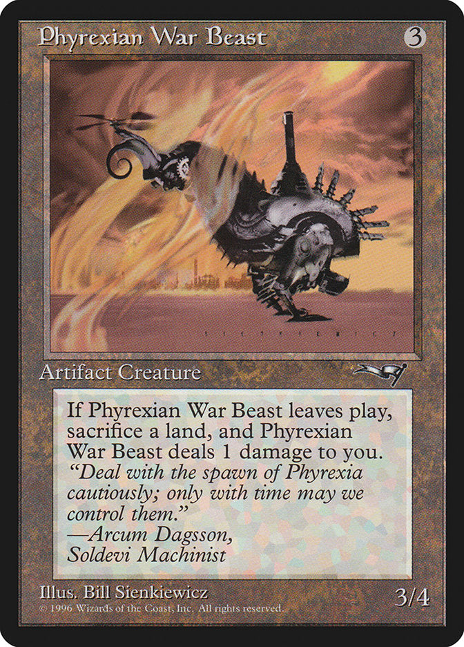 Phyrexian War Beast (Signature on Right) [Alliances] | Good Games Adelaide SA