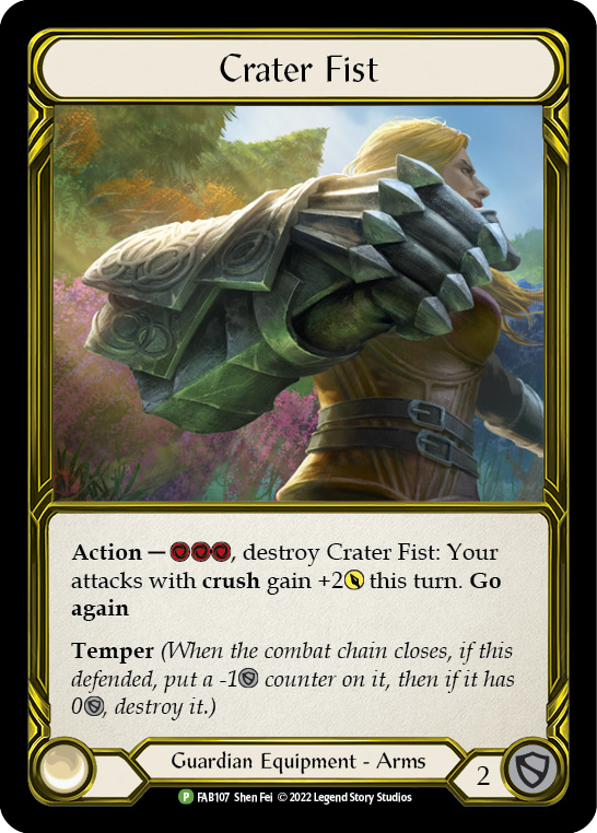 Crater Fist (Golden) [FAB107] (Promo)  Cold Foil | Good Games Adelaide SA