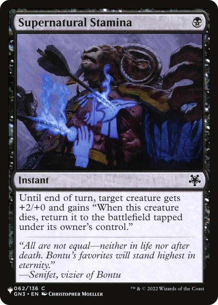 Supernatural Stamina 062/136 (The List Reprints)  | Good Games Adelaide SA