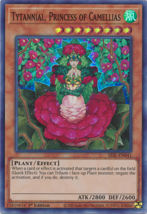 Tytannial, Princess of Camellias [SESL-EN041] Super Rare | Good Games Adelaide SA