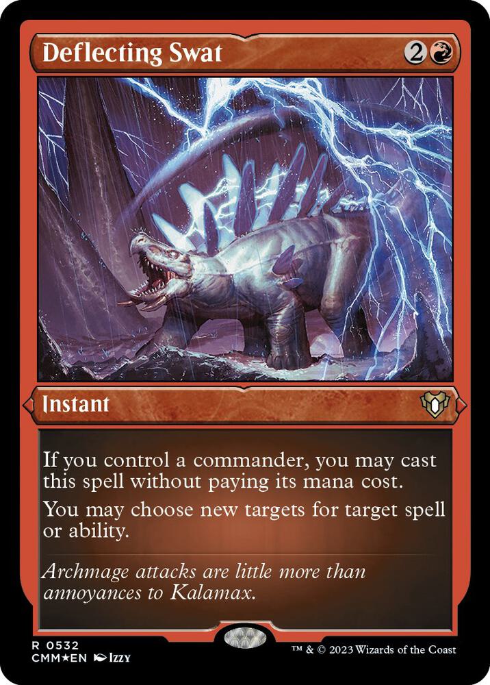 Deflecting Swat Foil Etched 532 (Commander Masters)  - Foil | Good Games Adelaide SA