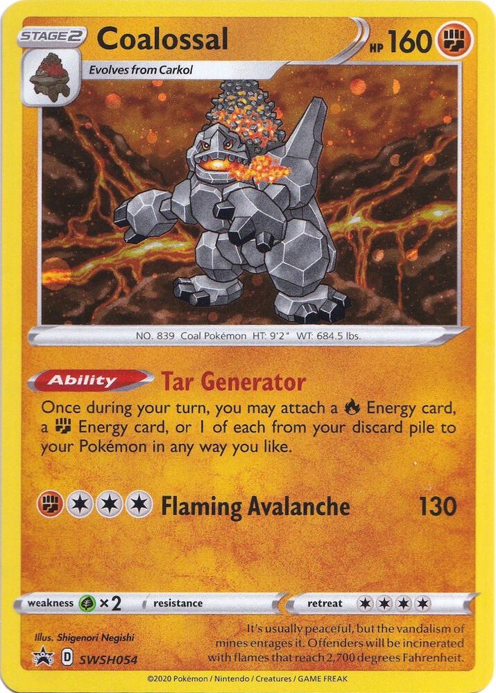 Coalossal SWSH054 (SWSH: Sword & Shield Promo Cards)  - Holofoil | Good Games Adelaide SA