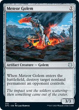 Meteor Golem 210 (Commander: Adventures in the Forgotten Realms)  | Good Games Adelaide SA