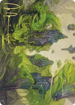 Reclaim the Wastes Art Card Gold Stamped Signature 72 (Art Series: Zendikar Rising)  | Good Games Adelaide SA
