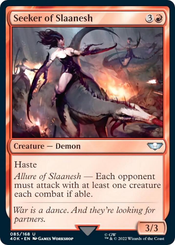 Seeker of Slaanesh Surge Foil 85 (Universes Beyond: Warhammer 40,000)  - Foil | Good Games Adelaide SA