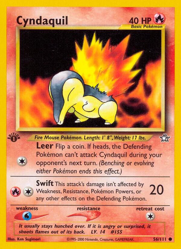 Cyndaquil 056/111 (Neo Genesis)  - 1st Edition | Good Games Adelaide SA