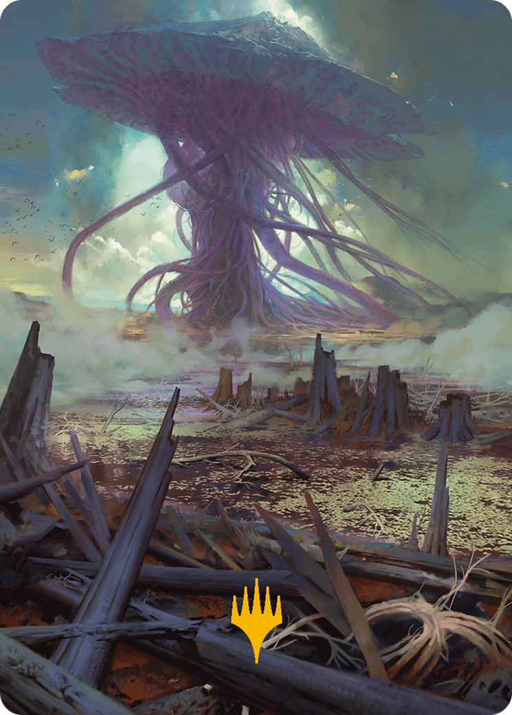 Swamp Art Card (Gold-Stamped Planeswalker Symbol) [Modern Horizons 3 Art Series] | Good Games Adelaide SA