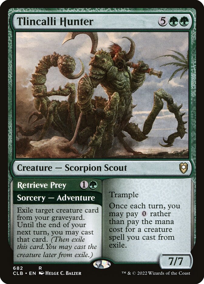 Tlincalli Hunter // Retrieve Prey 682 (Commander Legends: Battle for Baldur's Gate)  | Good Games Adelaide SA