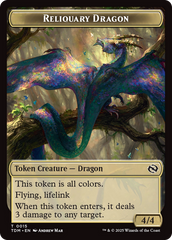 Reliquary Dragon // Dragon (0011) Double-Sided Token [Tarkir: Dragonstorm Tokens] | Good Games Adelaide SA