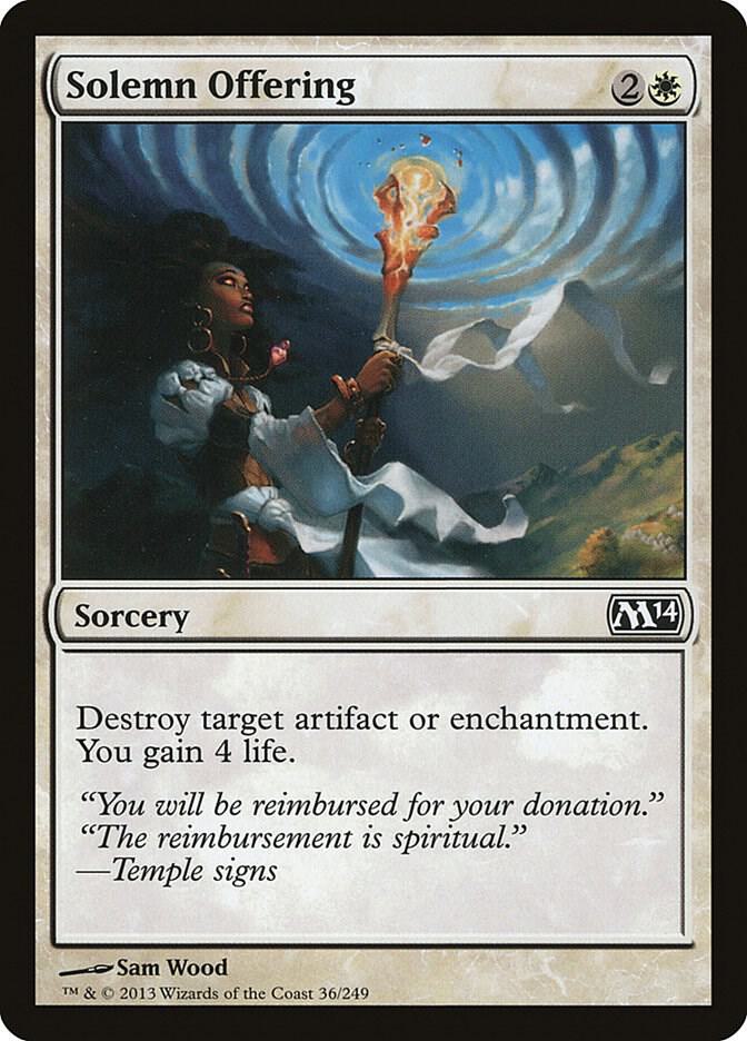 Solemn Offering 36 (Magic 2014 (M14))  - Foil | Good Games Adelaide SA