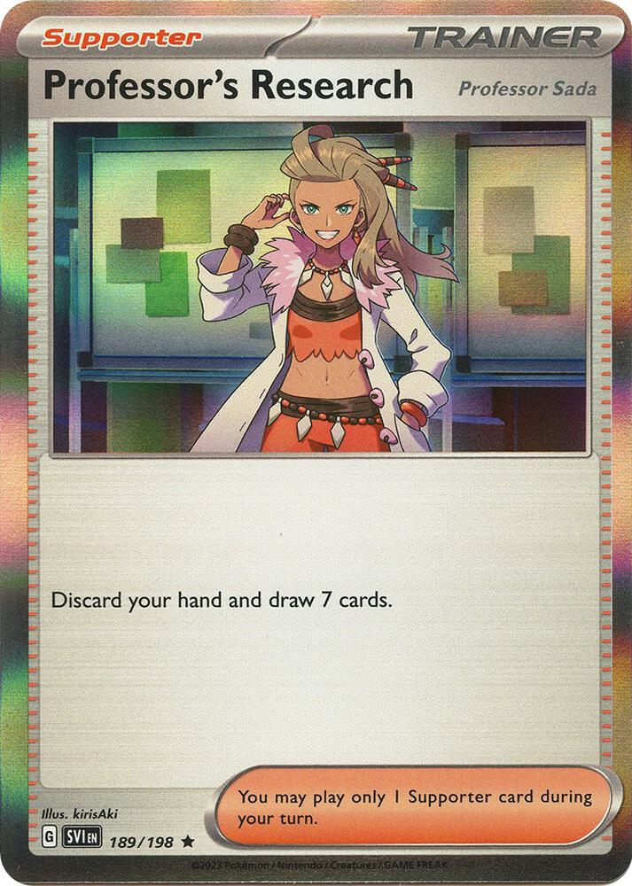 Professor's Research  189/198 (SV01: Scarlet & Violet Base Set)  - Holofoil | Good Games Adelaide SA