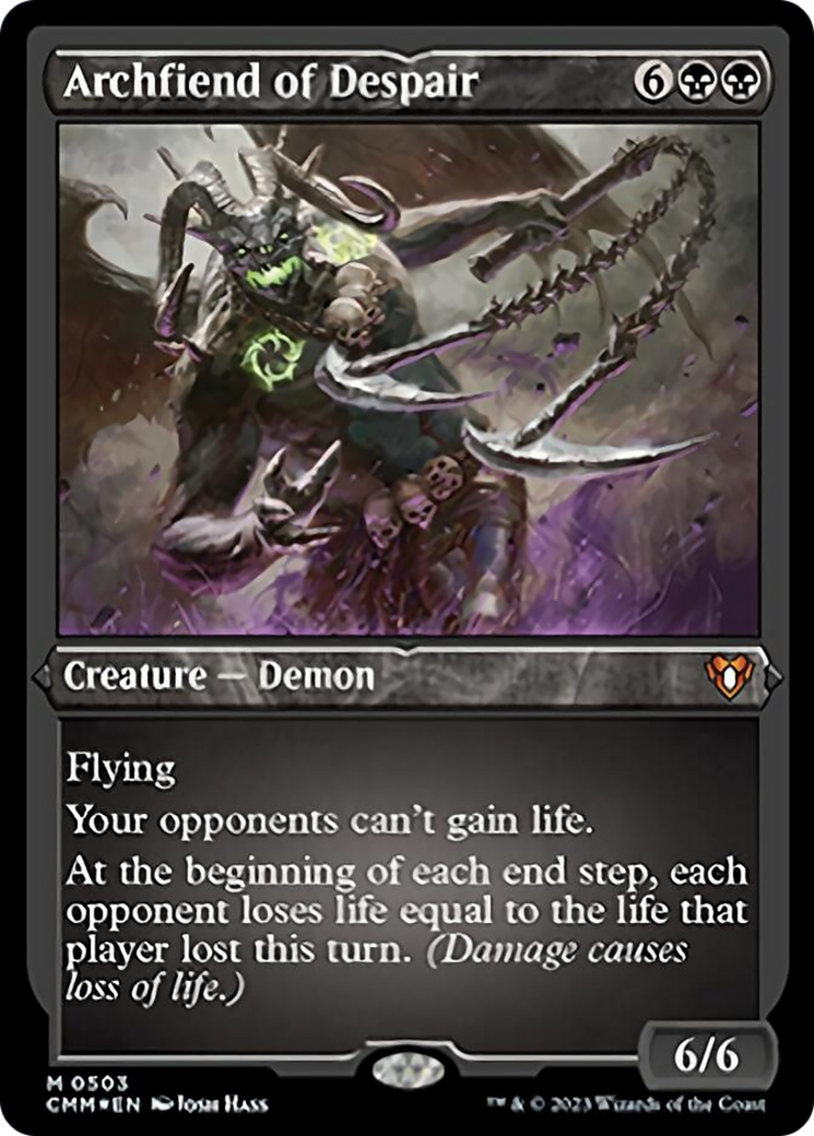 Archfiend of Despair (Foil Etched) [Commander Masters] | Good Games Adelaide SA