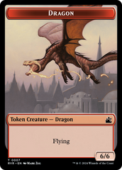Spirit (0018) // Dragon Double-Sided Token [Ravnica Remastered Tokens] | Good Games Adelaide SA