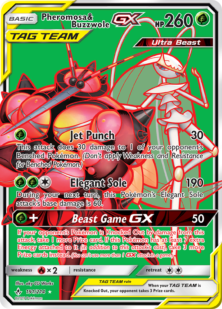 Pheromosa & Buzzwole GX (191/214) [Sun & Moon: Unbroken Bonds] | Good Games Adelaide SA