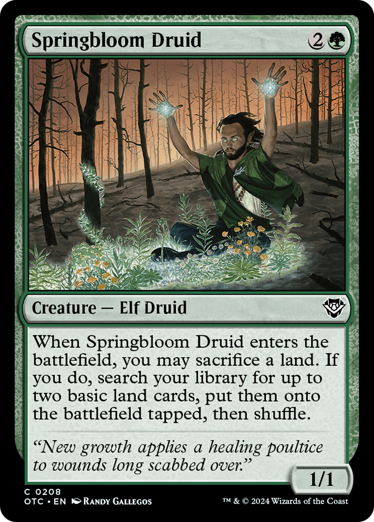 Springbloom Druid [Outlaws of Thunder Junction Commander] | Good Games Adelaide SA
