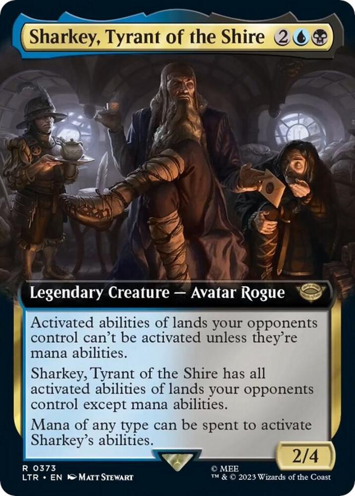 Sharkey, Tyrant of the Shire 373 (Universes Beyond: The Lord of the Rings: Tales of Middle-earth)  - Extended Art | Good Games Adelaide SA