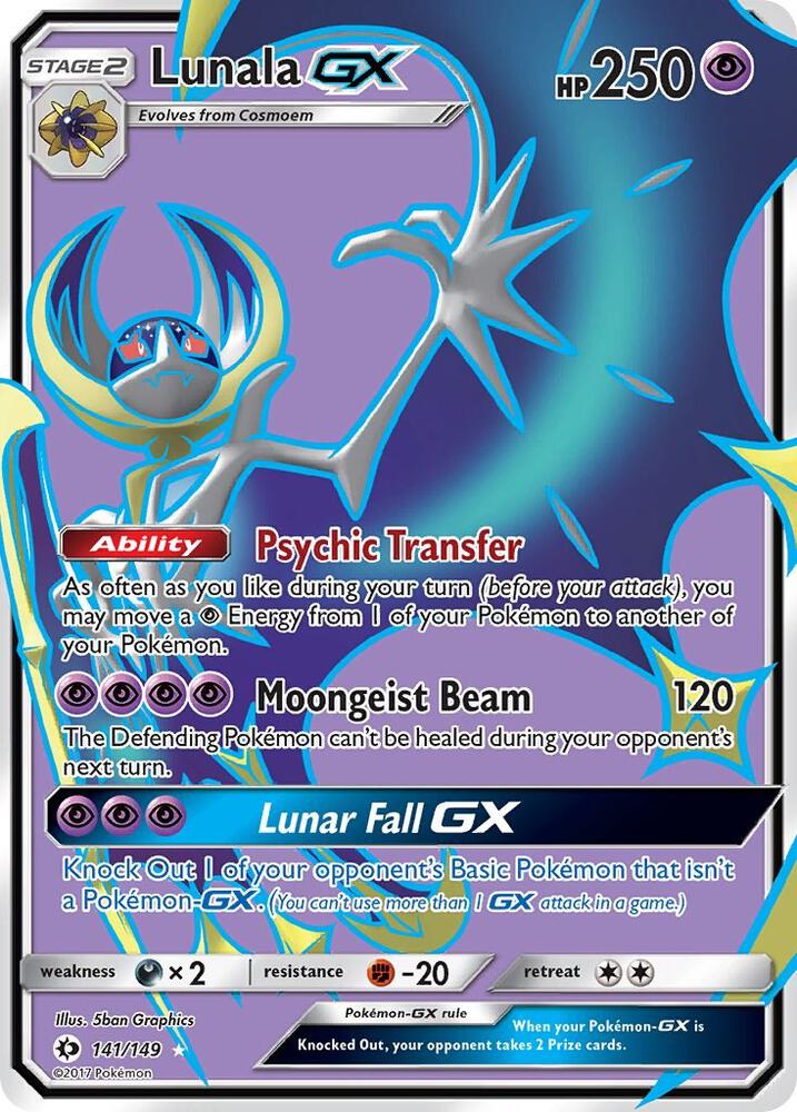 Lunala GX Full Art 141/149 (SM Base Set)  - Holofoil | Good Games Adelaide SA