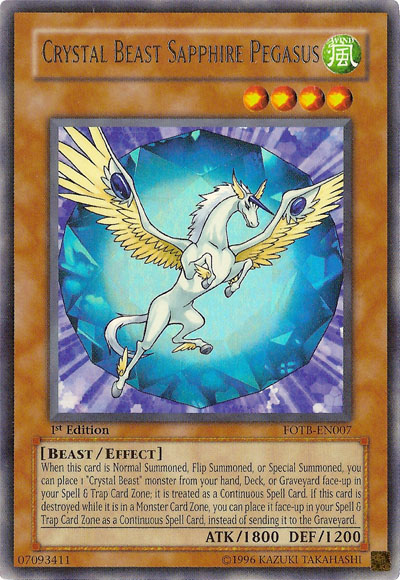 Crystal Beast Sapphire Pegasus [FOTB-EN007] Ultra Rare | Good Games Adelaide SA
