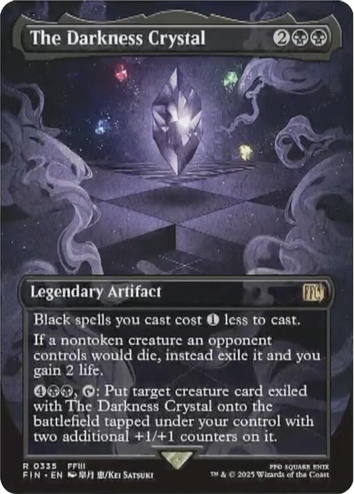 The Darkness Crystal Borderless 335 (FINAL FANTASY)  - Borderless Foil | Good Games Adelaide SA