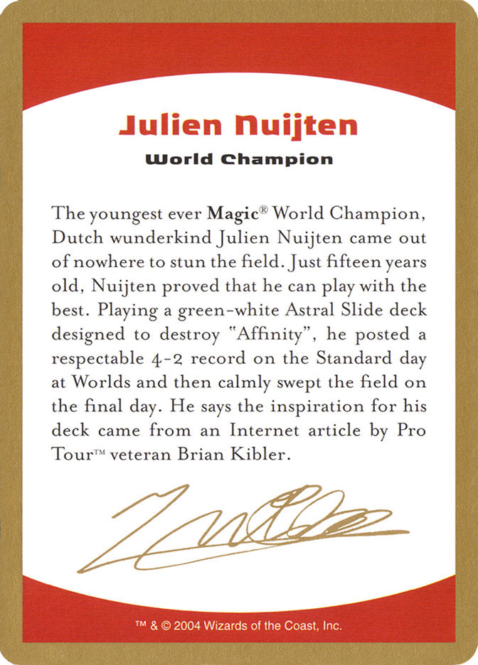 Julien Nuijten Bio [World Championship Decks 2004] | Good Games Adelaide SA