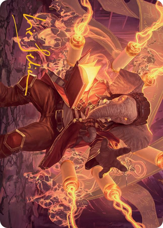 Quintorius Loremaster Art Card 52 81 Gold Stamped Signature 52 (Art Series: March of the Machine)  | Good Games Adelaide SA