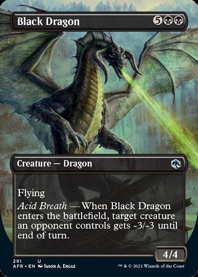 Black Dragon (Borderless Alternate Art) [Dungeons & Dragons: Adventures in the Forgotten Realms] | Good Games Adelaide SA