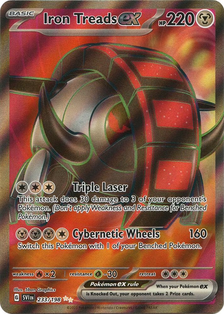 Iron Treads ex 233 198 233/198 (SV01: Scarlet & Violet Base Set)  - Holofoil | Good Games Adelaide SA