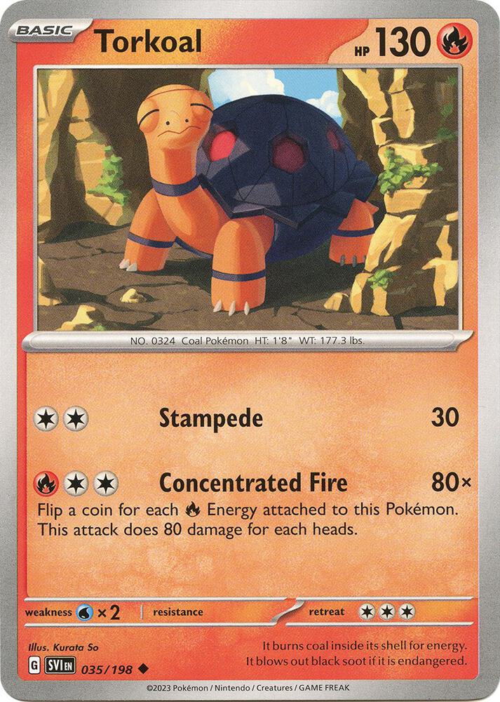 Torkoal 035/198 (SV01: Scarlet & Violet Base Set)  | Good Games Adelaide SA