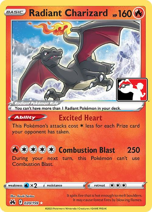Radiant Charizard Series 3 020/159 (Prize Pack Series Cards)  - Holofoil | Good Games Adelaide SA